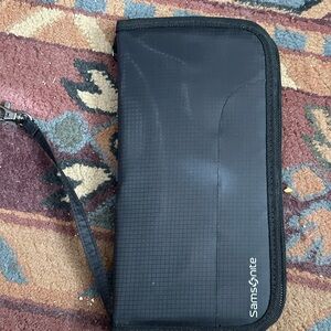 Samsonite Black Travel Wallet with Wrist Strap